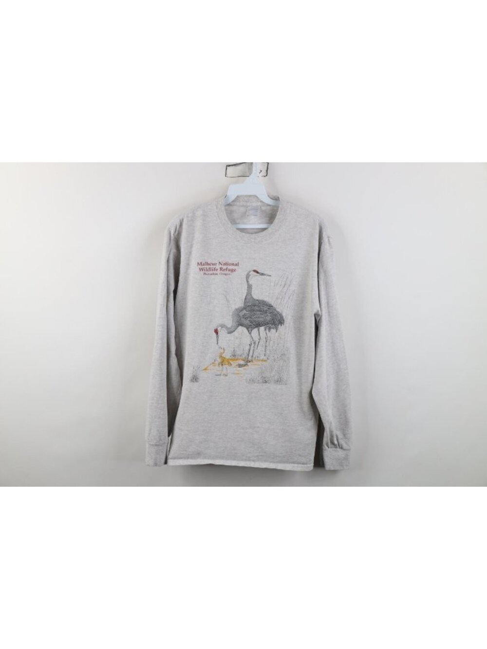 Vtg Y2K Malheur National Wildlife Refuge Oregon T-Shirt Mens Size M Long Sleeve